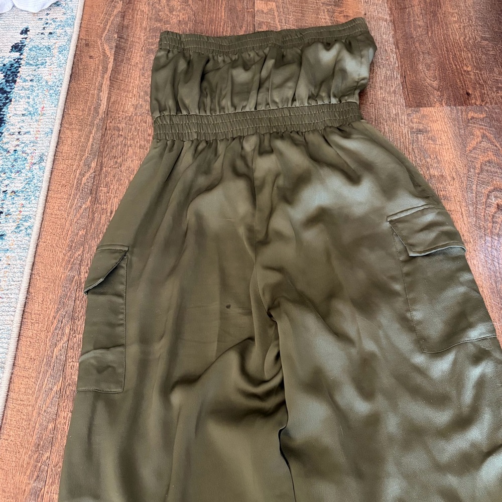 Lulus green utility jumpsuit